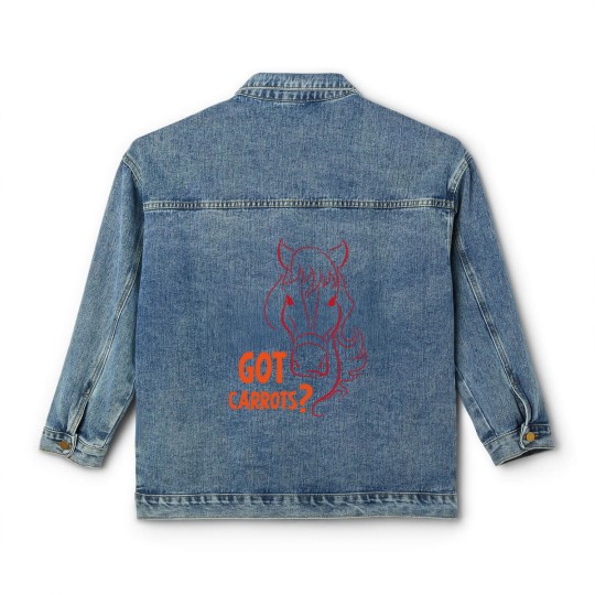 Discover Got carrots horse hobby dressage gift sport Classic Women's Denim Jackets
