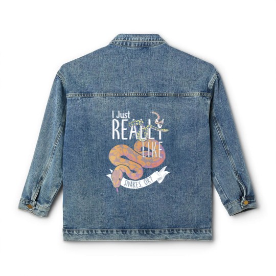 Discover Snake I Just Really Like Snakes, O K Classic Women's Denim Jackets