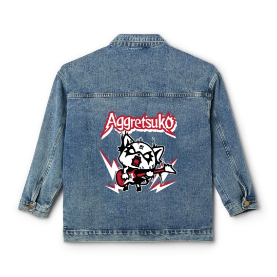 Discover Aggretsuko Rocker Rage Classic Women's Denim Jackets Classic Women's Denim Jackets Classic Women's Denim Jackets