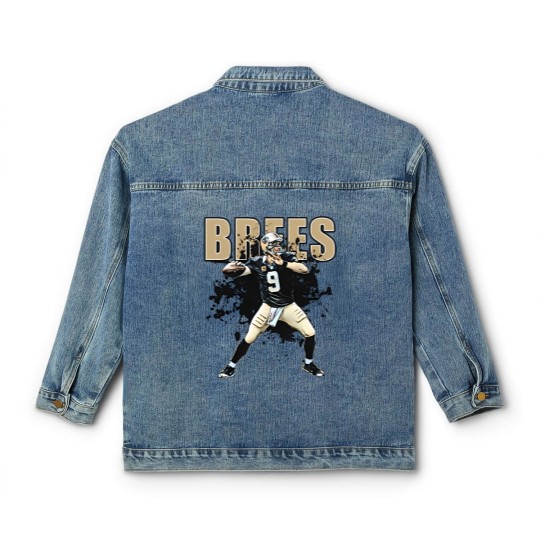 Discover Saints Classic Women's Denim Jackets- drew brees football Classic Women's Denim Jackets