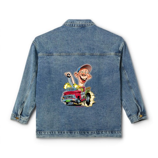 Discover Bubba J Hot Rod Pick Up Truck Classic Women's Denim Jackets
