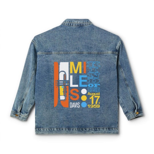 Discover Miles Davis Kind Of Blue Classic Women's Denim Jackets - John Coltrane - Blue Note Records