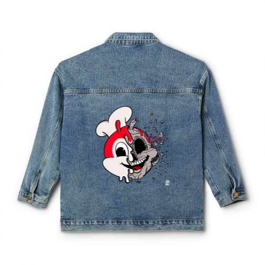 Discover JOLLIBEE ACID POPART REMIX FILIPINO GRAY Classic Women's Denim Jackets