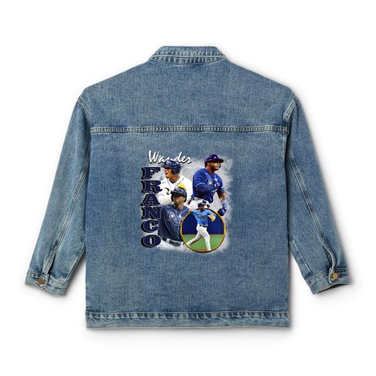 Discover Wander Franco Classic Women's Denim Jackets, Baseball Classic Women's Denim Jackets, Classic 90s Graphic Classic Women's Denim Jackets