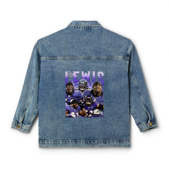 Discover Ray Lewis Vintage Unisex Classic Women's Denim Jackets, Vintage Ray Lewis Classic Women's Denim Jackets