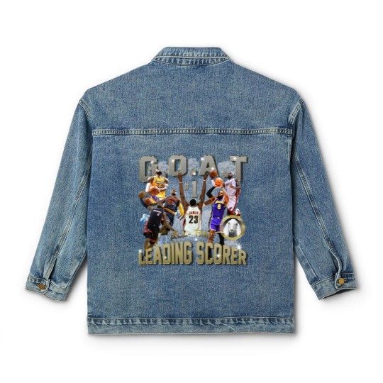 Discover lebron james #1 all-time leading scorer vintage style 90's bootleg Classic Women's Denim Jackets