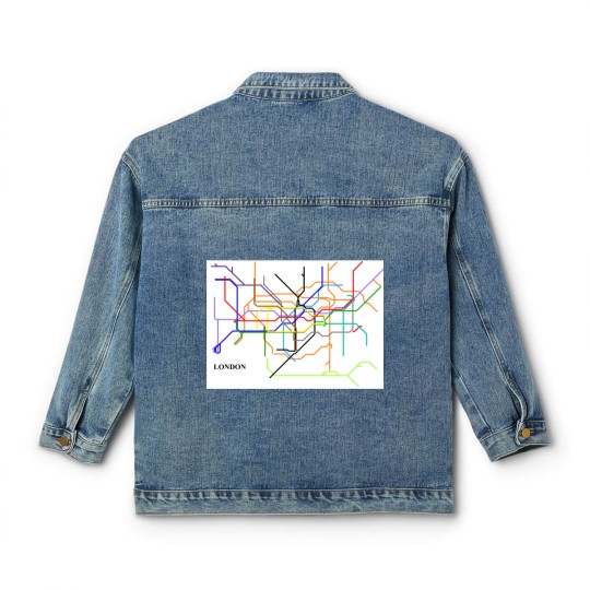Discover London Metro Map Classic Women's Denim Jackets