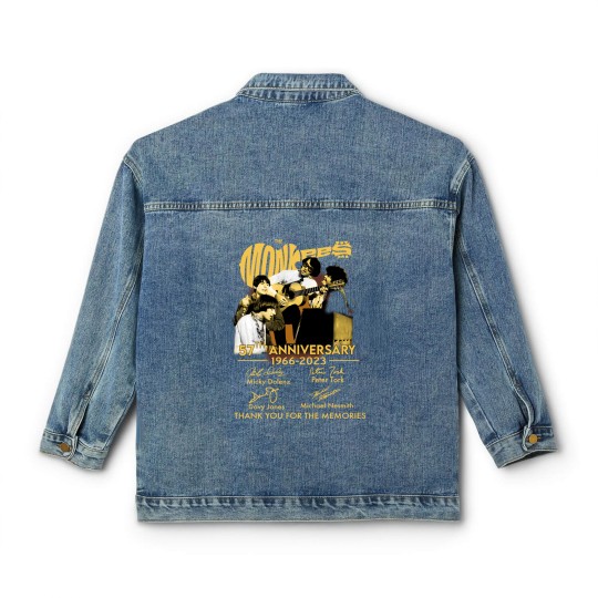 Discover The Monkees 56th Anniversary 1966-2022 Signatures Classic Women's Denim Jackets,