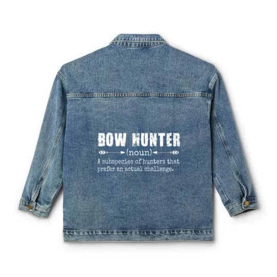 Discover Bow Hunter Definition funny hunting Classic Women's Denim Jackets