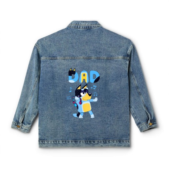Discover Funny blues Dad Mum Father_s Day Classic Women's Denim Jackets