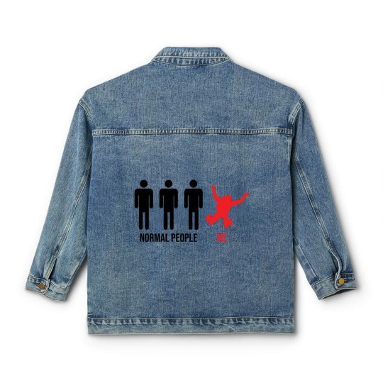 Discover Normal People Me Skydiver Skydive Funny Parachute Classic Women's Denim Jackets