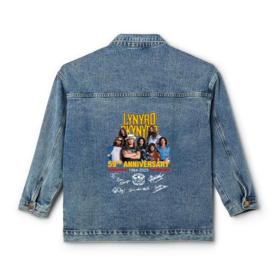 Discover Lynyrd Skynyrd 59th Anniversary 1964-2023 Signatures Classic Women's Denim Jackets
