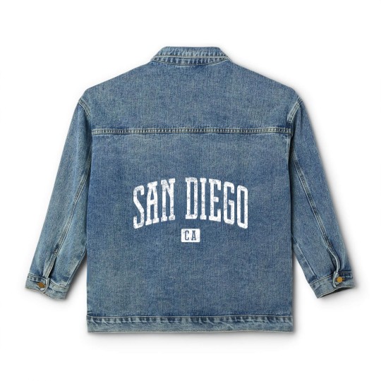 Discover San Diego CA Vintage City - San Diego - Classic Women's Denim Jackets