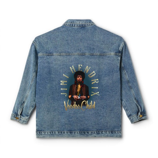 Discover Jimi Hendrix Gold Voodoo Child Classic Women's Denim Jackets