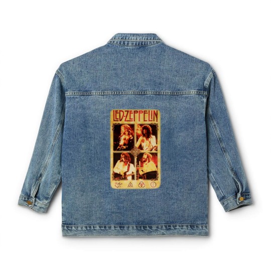 Discover Unisex AOP Cut & Sew Classic Women's Denim Jackets, LE.D ZE.PP.ELIN