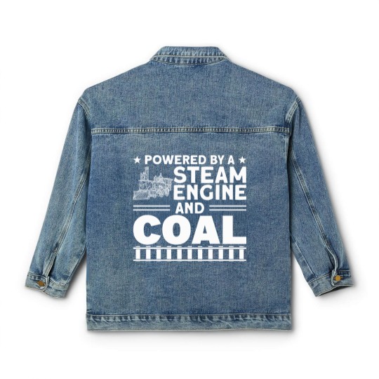 Discover Train Ride Steam Train Locomotive Classic Women's Denim Jackets