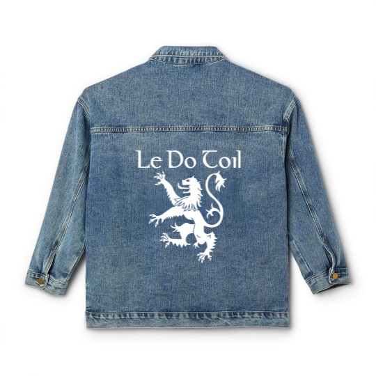 Discover Beer Please In Scots Gaelic Classic Women's Denim Jackets | Lion Rampant Of Scotland Gifts | Scottish Heritage Classic Women's Denim Jackets