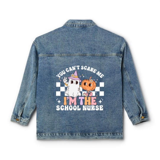 Discover Teacher Halloween Classic Women's Denim Jackets for School Nurse Classic Women's Denim Jackets, Halloween School Nurse Gift, Spooky School Nurse Classic Women's Denim Jackets, School Nurse Classic Women's Denim Jackets, Nurse Life