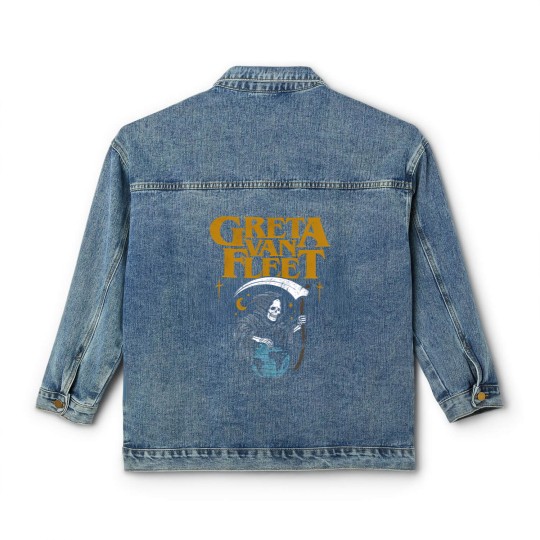 Discover Greta Van Fleet Classic Women's Denim Jackets, Retro Greta Van Classic Women's Denim Jackets, Dream In Gold Tour 2023 Classic Women's Denim Jackets