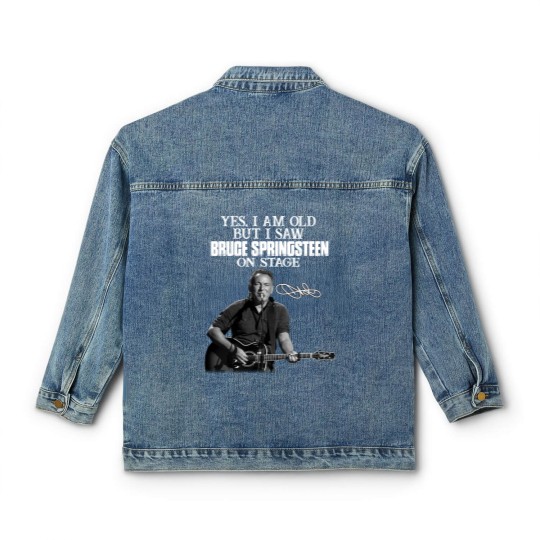 Discover SHUINIU Yes I Am Old But I Saw Bruce-Springsteen On Stage Classic Women's Denim Jackets Vintage Gift Black