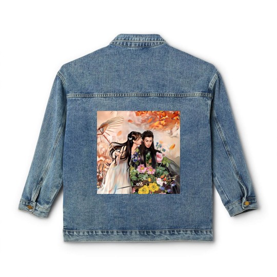Discover Love Between Fairy and Devil starring Dylan Wang and Yu Shuxin Classic Women's Denim Jackets