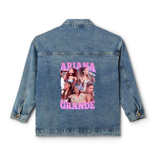 Discover Ariana Classic Women's Denim Jackets, Ariana Merch, Vintage Ariana Classic Women's Denim Jackets