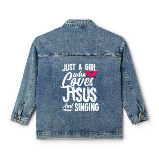 Discover Jesus Funny Singing Classic Women's Denim Jackets