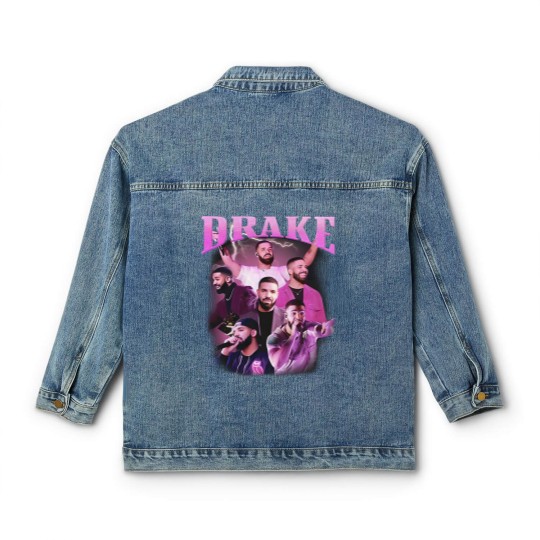 Discover Limited Rapper DRAKE Classic Women's Denim Jackets, DRIZZY Champagne PAPI Classic Women's Denim Jackets