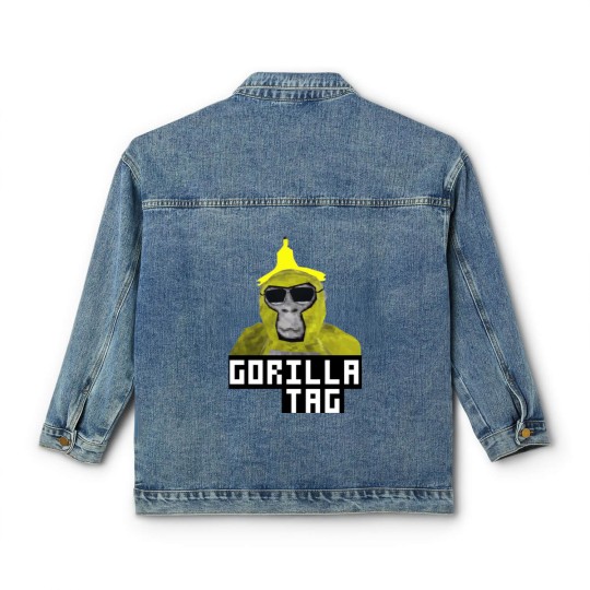 Discover Gorilla Tag Monkey Banana Peel Gorilla Monke Gorilla Tag PFP Maker png Classic Women's Denim Jackets