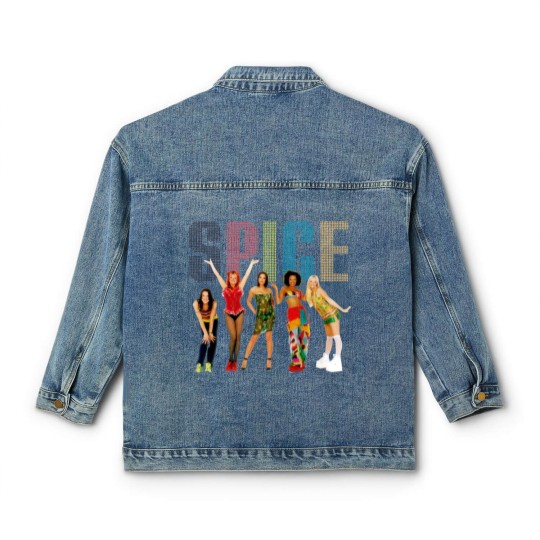 Discover Spice Girls Classic Women's Denim Jackets, Vintage 90s Classic Women's Denim Jackets, Spice Girls Gift, Spice Girls Classic Women's Denim Jackets