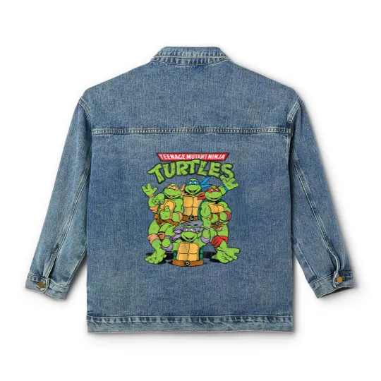Discover Retro Teenage Mutant Ninja Turtles Classic Women's Denim Jackets, Funny Turtle Classic Women's Denim Jackets