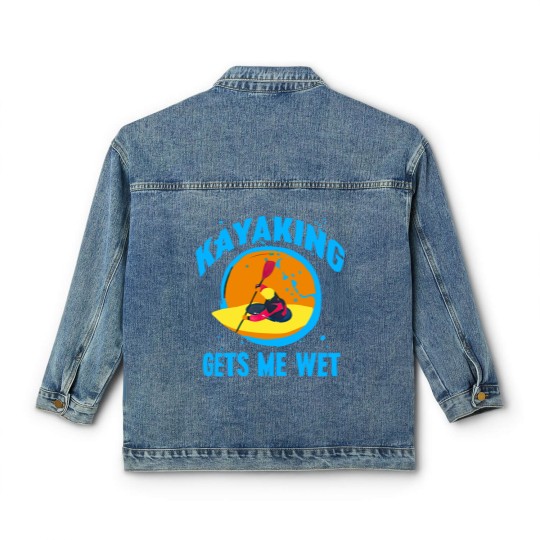 Discover Hubie Halloween Inspired "Kayaking Gets Me Wet" Classic Women's Denim Jackets