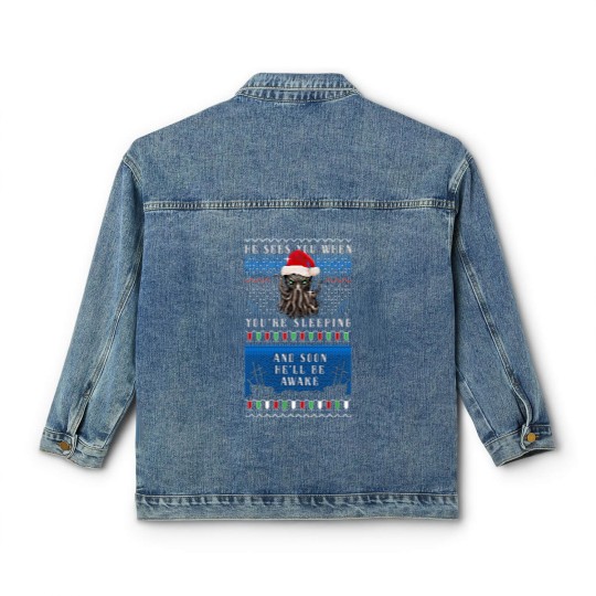 Discover Cthulhu Ugly Christmas  Classic Women's Denim Jackets