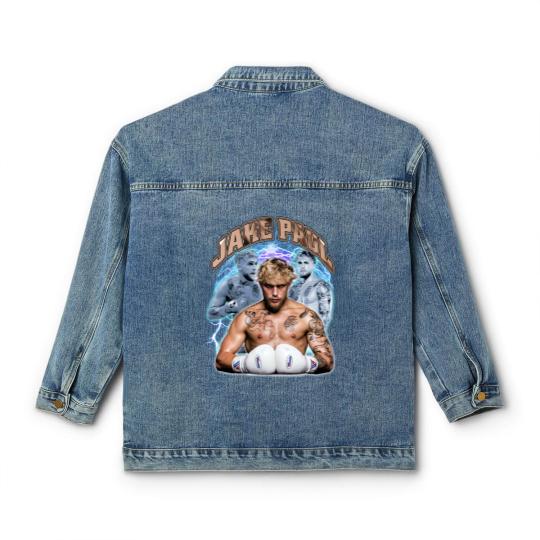 Discover Vintage Jake Paul Classic Women's Denim Jackets Boxing Player Classic Women's Denim Jackets, Gift for Boxing Player Fan Classic Women's Denim Jackets
