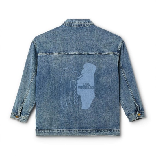 Discover Ice Fishing Lake Winnebago Wisconsin Fisherman Clo Classic Women's Denim Jackets