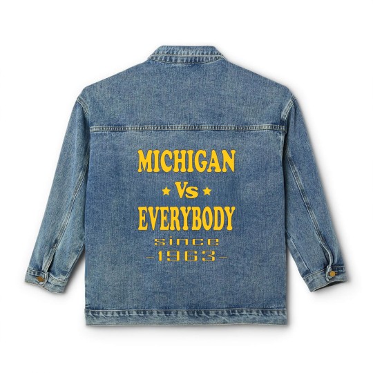Discover michigan vs everybody Classic Women's Denim Jackets