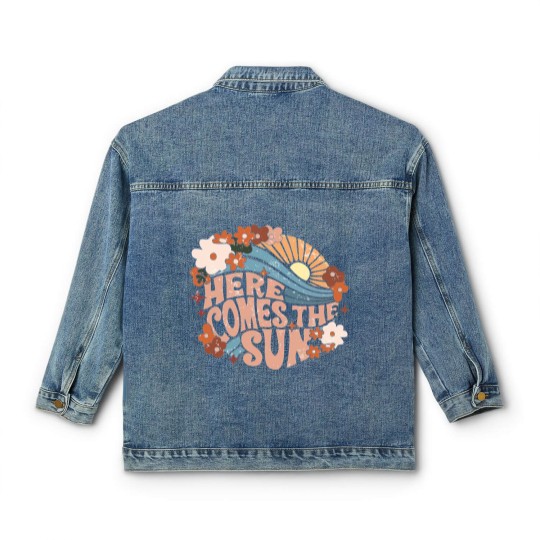Discover Here Comes The Sun Classic Women's Denim Jackets, Here Comes The Sun Vintage Classic Women's Denim Jackets