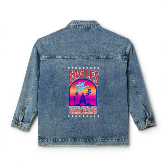Discover Eagles 1976 Hotel California concert Classic Women's Denim Jackets