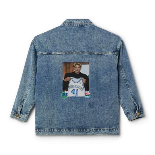 Discover Luka Doncic Mitchell & Ness Dirk Nowitzki Draft Jersey Classic Women's Denim Jackets