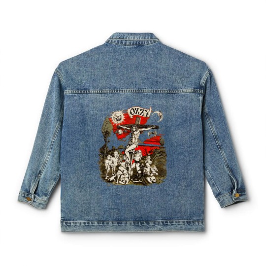 Discover Vintage 1991 Ozzy Osbourne Cross Graphic Classic Women's Denim Jackets