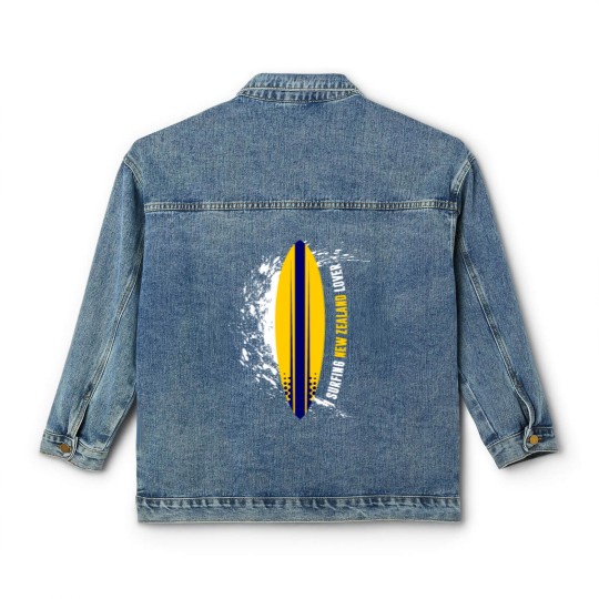 Discover Surfing New Zealand Lover Classic Women's Denim Jackets
