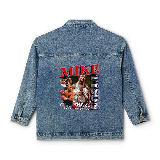 Discover Vintage Wash Mike Tyson Classic Women's Denim Jackets, Vintage Acid Wash