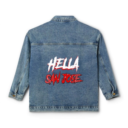 Discover San Jose Classic Women's Denim Jackets, San Jose Shark City, 408 SJ, San Jose Shark Classic Women's Denim Jackets