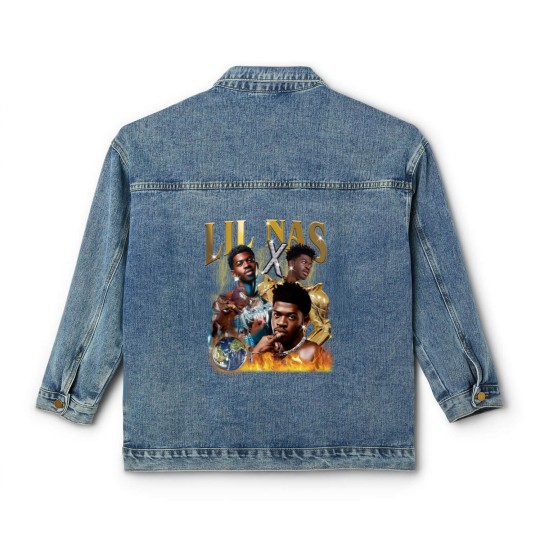 Discover Lil nas X Classic Women's Denim Jackets, Lil nas X Vintage Bootleg Classic Women's Denim Jackets, Lil nas X Vintage Retro Graphic Classic Women's Denim Jackets