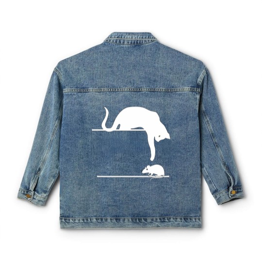 Discover Cat and mouse - Animals - Classic Women's Denim Jackets