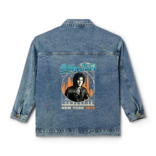 Discover Billy Joel New York 1973 Classic Women's Denim Jackets, Gift For Billy Joel Fans