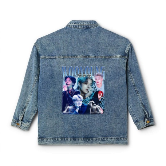 Discover Wooyoung Classic Women's Denim Jackets | Ateez Classic Women's Denim Jackets | Wooyoung Classic Women's Denim Jackets | Song Min-Gi Classic Women's Denim Jackets