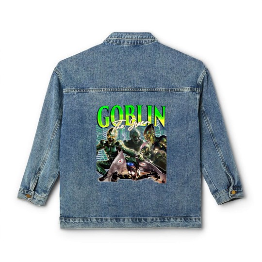 Discover THE GREEN GOBLIN Vintage Classic Women's Denim Jackets, The Green Goblin Homage Classic Women's Denim Jackets