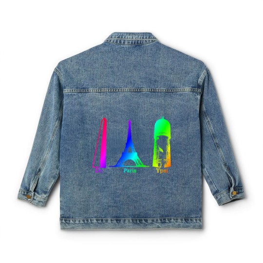 Discover Ypsilanti Water Tower Full Color Classic Women's Denim Jackets