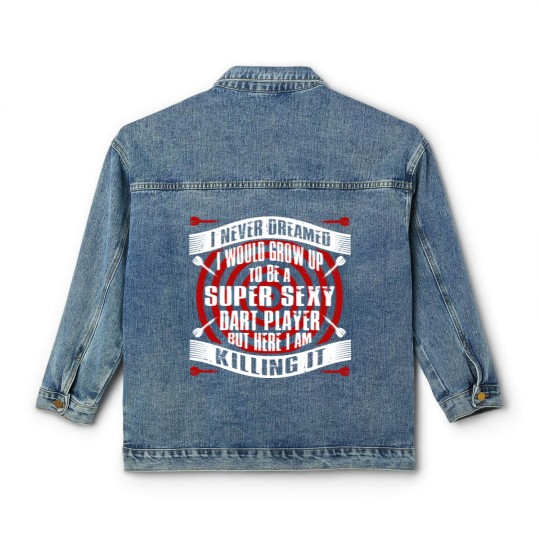 Discover Super Sexy dart player 2 Classic Women's Denim Jackets